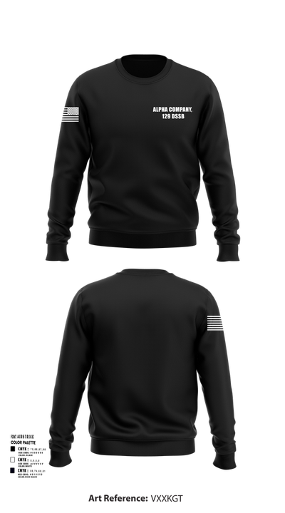 Alpha Company, 129 DSSB 75505821 Crew Neck Sweatshirt - 103