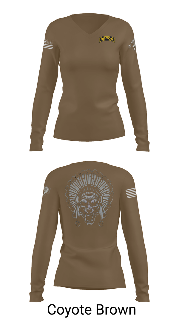 Womens Long Sleeve Vneck Shirt, Scout plt HHT 3/278 ACR, , Teamtime, Team time, sublimation, custom sports apparel, team uniforms, spirit wear, spiritwear, sports uniforms, custom shirts, team store, custom team store, fundraiser sports, apparel fundraiser