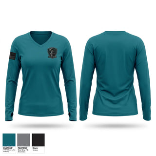 Womens Long Sleeve Vneck Shirt, NITE Center, Police, Teamtime, Team time, sublimation, custom sports apparel, team uniforms, spirit wear, spiritwear, sports uniforms, custom shirts, team store, custom team store, fundraiser sports, apparel fundraiser