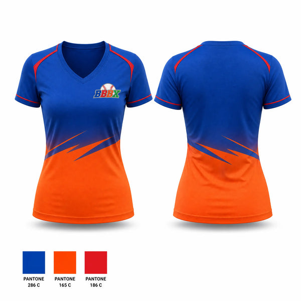 Womens Short Sleeve Vneck Shirt, BBBX, Baseball, Teamtime, Team time, sublimation, custom sports apparel, team uniforms, spirit wear, spiritwear, sports uniforms, custom shirts, team store, custom team store, fundraiser sports, apparel fundraiser