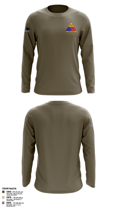 49th Armored 63475164 Long Sleeve Performance Shirt 3