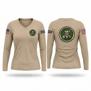 Womens Long Sleeve Vneck Shirt, Pontotoc County Narcotics Task Force, Police, Teamtime, Team time, sublimation, custom sports apparel, team uniforms, spirit wear, spiritwear, sports uniforms, custom shirts, team store, custom team store, fundraiser sports, apparel fundraiser