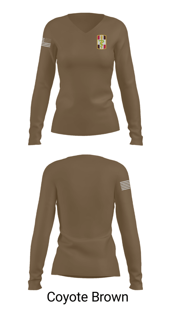Women's Long Sleeve Vneck Shirt, , Army, Teamtime, Team time, sublimation, custom sports apparel, team uniforms, spirit wear, spiritwear, sports uniforms, custom shirts, team store, custom team store, fundraiser sports, apparel fundraiser