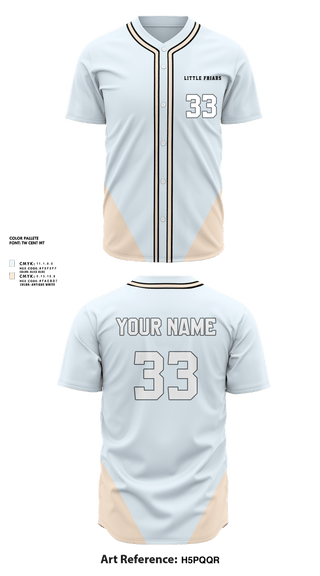 Full Button Baseball Jersey, Little friars, Baseball, Teamtime, Team time, sublimation, custom sports apparel, team uniforms, spirit wear, spiritwear, sports uniforms, custom shirts, team store, custom team store, fundraiser sports, apparel fundraiser