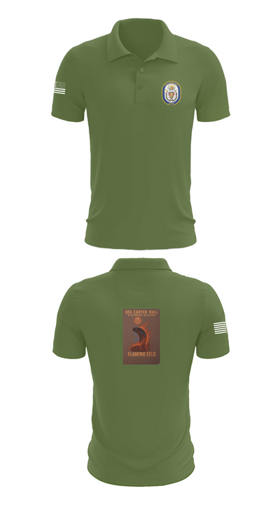 Uss Carter Hall 96042318 Short Sleeve Performance Polo - 45
