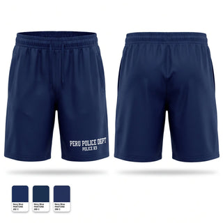 Athletic Shorts With Pockets, Peru Police Dept, Police, Teamtime, Team time, sublimation, custom sports apparel, team uniforms, spirit wear, spiritwear, sports uniforms, custom shirts, team store, custom team store, fundraiser sports, apparel fundraiser