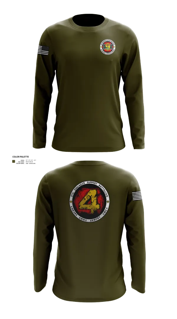 Long Sleeve Performance Shirt, 9th Engineer Support Battalion, Marines, Teamtime, Team time, sublimation, custom sports apparel, team uniforms, spirit wear, spiritwear, sports uniforms, custom shirts, team store, custom team store, fundraiser sports, apparel fundraiser