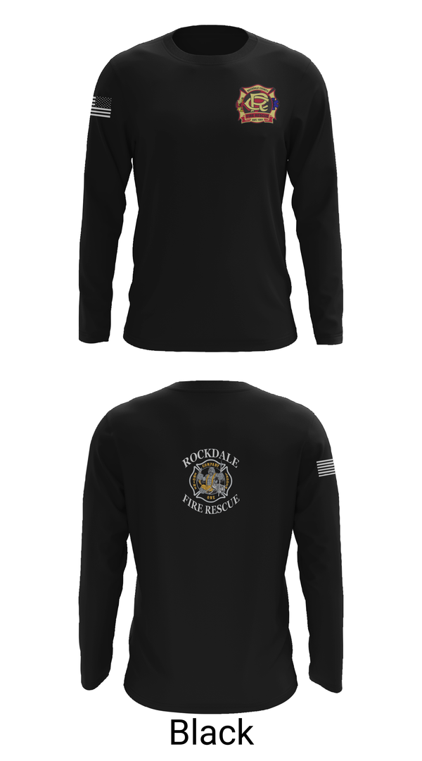 Long Sleeve Performance Shirt, Rockdale County Fire Rescue Company 1, Fire Department, Teamtime, Team time, sublimation, custom sports apparel, team uniforms, spirit wear, spiritwear, sports uniforms, custom shirts, team store, custom team store, fundraiser sports, apparel fundraiser
