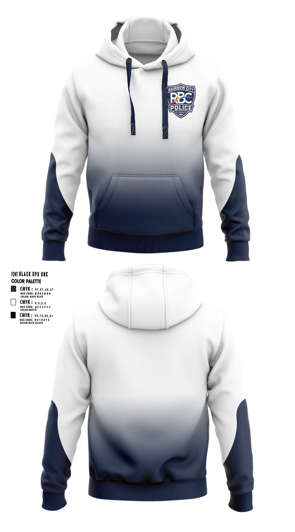 Hoodie, Rainbow City Police Department, Police, Teamtime, Team time, sublimation, custom sports apparel, team uniforms, spirit wear, spiritwear, sports uniforms, custom shirts, team store, custom team store, fundraiser sports, apparel fundraiser