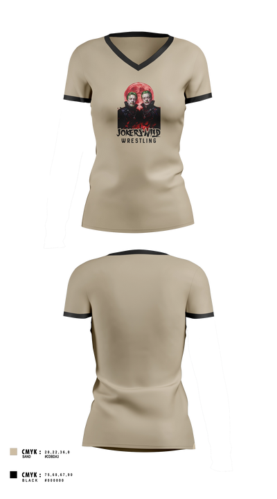 JOKERS WILD Women's Short Sleeve V-neck Shirt - 2