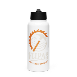 Flipas logistics llc Stainless Steel Water Bottle with a Straw Lid