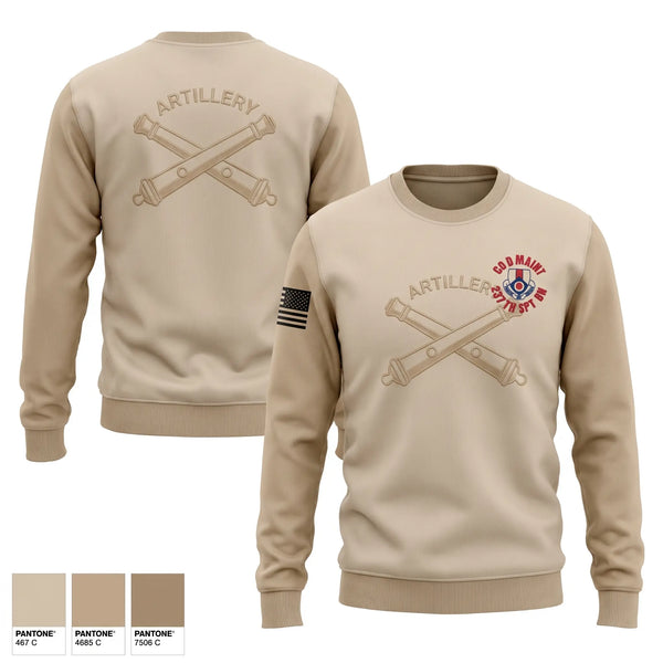 Crew Neck Sweatshirt, A Battery 1-134th Field Artillery, Army, Teamtime, Team time, sublimation, custom sports apparel, team uniforms, spirit wear, spiritwear, sports uniforms, custom shirts, team store, custom team store, fundraiser sports, apparel fundraiser