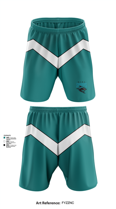 Rosemary Clarke Middle School Cheer 20621006 Athletic Shorts With Pockets - 41