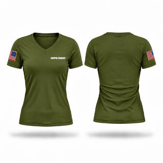 Womens Short Sleeve Vneck Shirt, HPPD SWAT, Police, Teamtime, Team time, sublimation, custom sports apparel, team uniforms, spirit wear, spiritwear, sports uniforms, custom shirts, team store, custom team store, fundraiser sports, apparel fundraiser