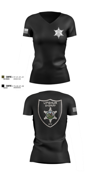 Upshur County Sheriff’s Office 76177638 Women's Short Sleeve V-neck Shirt - 1