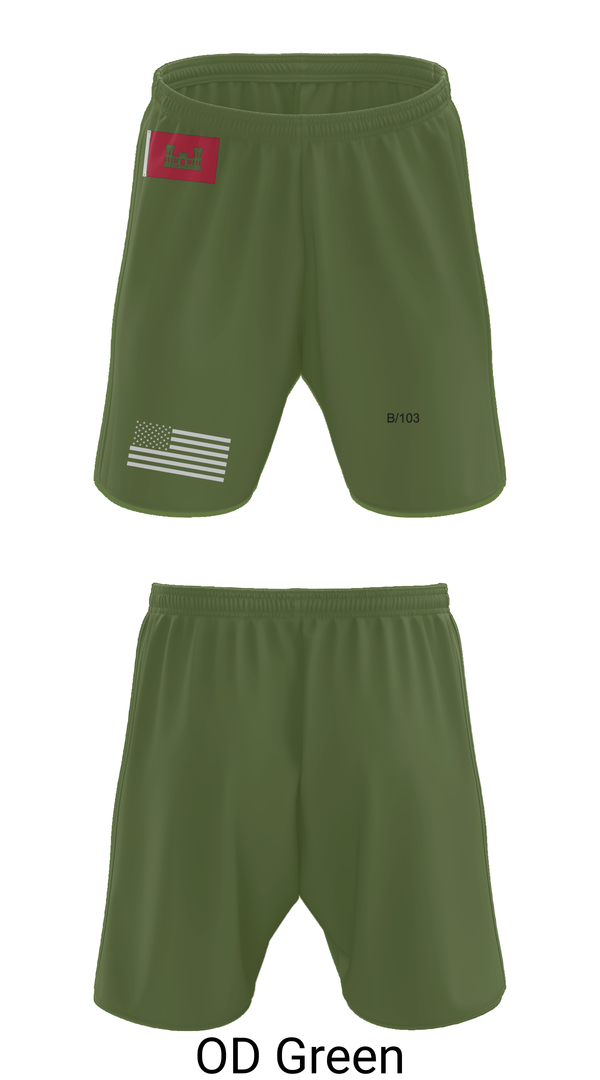 Athletic Shorts With Pockets, B 103 EN BN, National Guard, Teamtime, Team time, sublimation, custom sports apparel, team uniforms, spirit wear, spiritwear, sports uniforms, custom shirts, team store, custom team store, fundraiser sports, apparel fundraiser