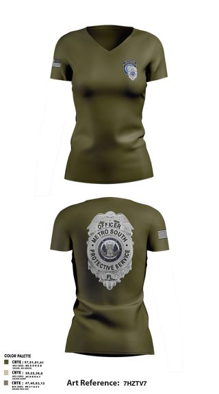 Womens Short Sleeve Vneck Shirt, METRO SOUTH PROTECTIVE SERVICE, , Teamtime, Team time, sublimation, custom sports apparel, team uniforms, spirit wear, spiritwear, sports uniforms, custom shirts, team store, custom team store, fundraiser sports, apparel fundraiser