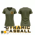 Dynamic Baseball Women's Short Sleeve V-neck Shirt - 1