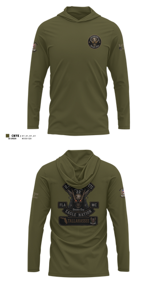 Long Sleeve Hooded Sun Shirt, USMVMC Double Tap, , Teamtime, Team time, sublimation, custom sports apparel, team uniforms, spirit wear, spiritwear, sports uniforms, custom shirts, team store, custom team store, fundraiser sports, apparel fundraiser