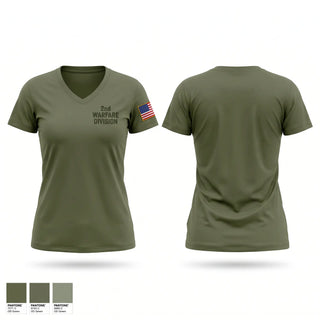 Womens Short Sleeve Vneck Shirt, 2nd warfare division, Navy, Teamtime, Team time, sublimation, custom sports apparel, team uniforms, spirit wear, spiritwear, sports uniforms, custom shirts, team store, custom team store, fundraiser sports, apparel fundraiser