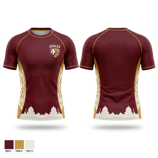 Short Sleeve Rash Guard Shirt, Columbia City High School, Wrestling, Teamtime, Team time, sublimation, custom sports apparel, team uniforms, spirit wear, spiritwear, sports uniforms, custom shirts, team store, custom team store, fundraiser sports, apparel fundraiser