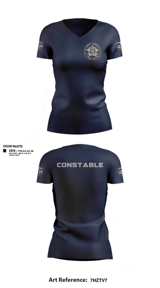 Womens Short Sleeve Vneck Shirt, Brazoria County Precinct 4 Constable's Office, Police, Teamtime, Team time, sublimation, custom sports apparel, team uniforms, spirit wear, spiritwear, sports uniforms, custom shirts, team store, custom team store, fundraiser sports, apparel fundraiser