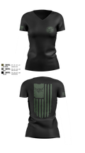 PCSO Black Knights 43803915 Women's Short Sleeve V-neck Shirt - 3
