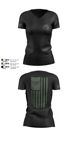 Womens Short Sleeve Vneck Shirt, PCSO Black Knights, , Teamtime, Team time, sublimation, custom sports apparel, team uniforms, spirit wear, spiritwear, sports uniforms, custom shirts, team store, custom team store, fundraiser sports, apparel fundraiser