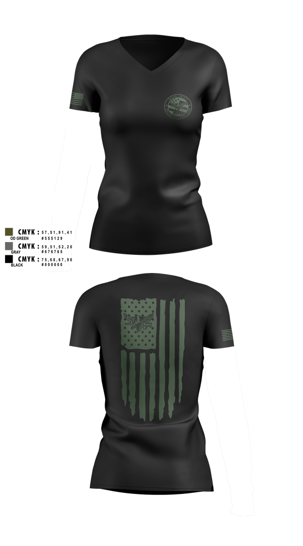 Womens Short Sleeve Vneck Shirt, PCSO Black Knights, , Teamtime, Team time, sublimation, custom sports apparel, team uniforms, spirit wear, spiritwear, sports uniforms, custom shirts, team store, custom team store, fundraiser sports, apparel fundraiser