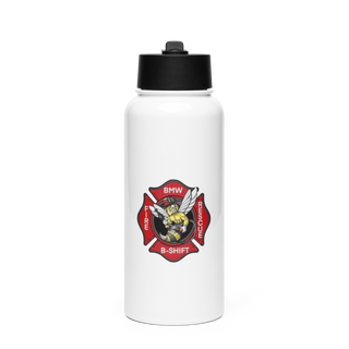 B-Shift 61265399 Stainless Steel Water Bottle with a Straw Lid
