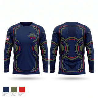 Long Sleeve Performance Shirt, South Oldham FD TEI 390, Fire Department, Teamtime, Team time, sublimation, custom sports apparel, team uniforms, spirit wear, spiritwear, sports uniforms, custom shirts, team store, custom team store, fundraiser sports, apparel fundraiser