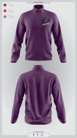 Fleece Jacket, West texas Havoc, Baseball, Teamtime, Team time, sublimation, custom sports apparel, team uniforms, spirit wear, spiritwear, sports uniforms, custom shirts, team store, custom team store, fundraiser sports, apparel fundraiser