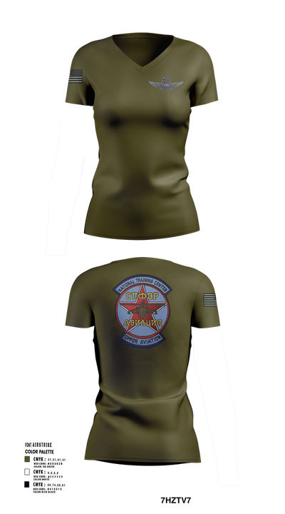 Sokol Platoon 58699677 Women's Short Sleeve V-neck Shirt - 102