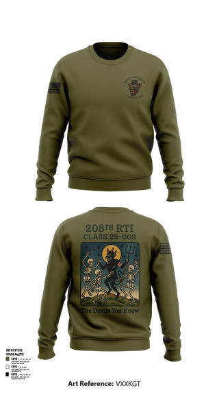 Crew Neck Sweatshirt, 208th RTI MED TRNG CO Class 25-002, , Teamtime, Team time, sublimation, custom sports apparel, team uniforms, spirit wear, spiritwear, sports uniforms, custom shirts, team store, custom team store, fundraiser sports, apparel fundraiser