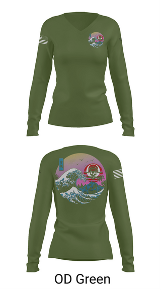 Womens Long Sleeve Vneck Shirt, ODA 1123, , Teamtime, Team time, sublimation, custom sports apparel, team uniforms, spirit wear, spiritwear, sports uniforms, custom shirts, team store, custom team store, fundraiser sports, apparel fundraiser