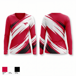 Womens Long Sleeve Vneck Shirt, Center Street School Baseball, Baseball, Teamtime, Team time, sublimation, custom sports apparel, team uniforms, spirit wear, spiritwear, sports uniforms, custom shirts, team store, custom team store, fundraiser sports, apparel fundraiser