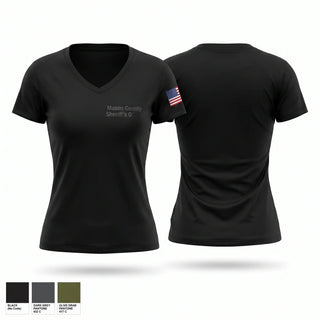 Womens Short Sleeve Vneck Shirt, Mason County Sheriff’s Office, Police, Teamtime, Team time, sublimation, custom sports apparel, team uniforms, spirit wear, spiritwear, sports uniforms, custom shirts, team store, custom team store, fundraiser sports, apparel fundraiser