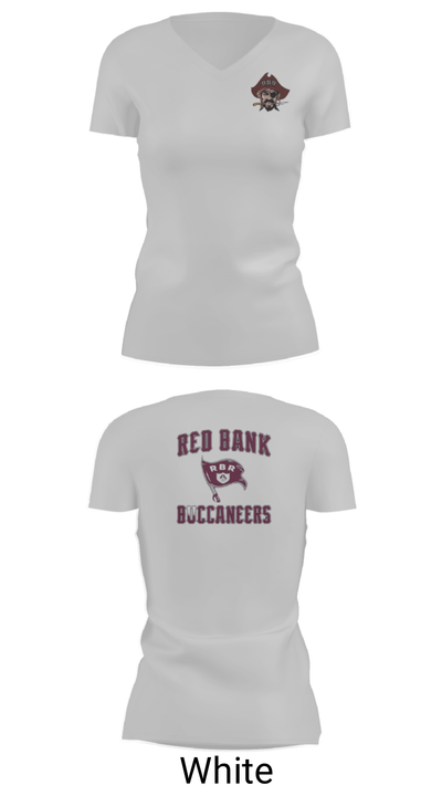 Red Bank Regional High School Basketball 4793272 Women's Short Sleeve V-neck Shirt - 7