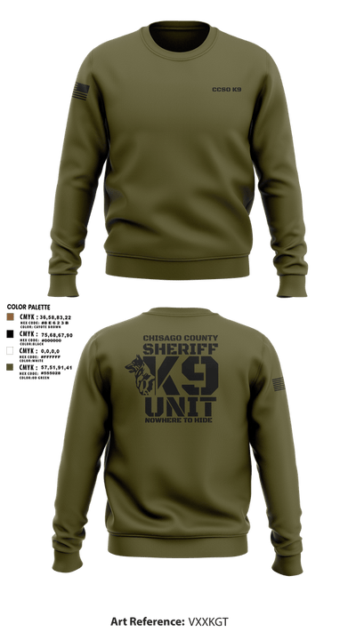 Chisago County K9 Unit 88074556 Crew Neck Sweatshirt - 109