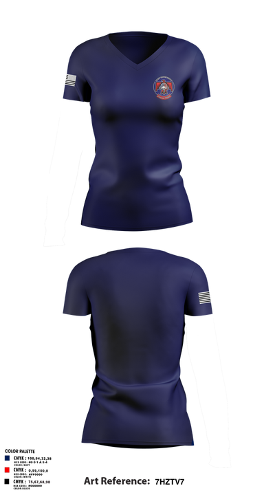 QN Rescue 88120245 Women's Short Sleeve V-neck Shirt - 1