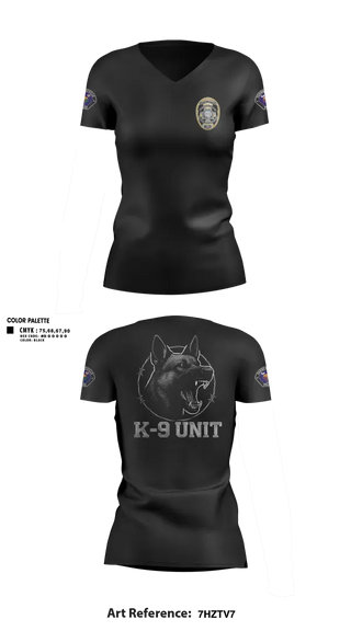 Womens Short Sleeve Vneck Shirt, Farmersville PD, Police, Teamtime, Team time, sublimation, custom sports apparel, team uniforms, spirit wear, spiritwear, sports uniforms, custom shirts, team store, custom team store, fundraiser sports, apparel fundraiser