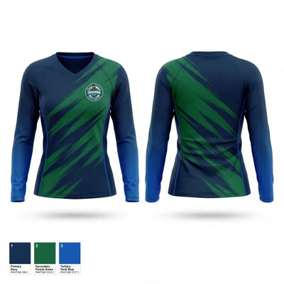 Heritage Prep Highlanders 54123200 Women's Long Sleeve V-neck Shirt - 1
