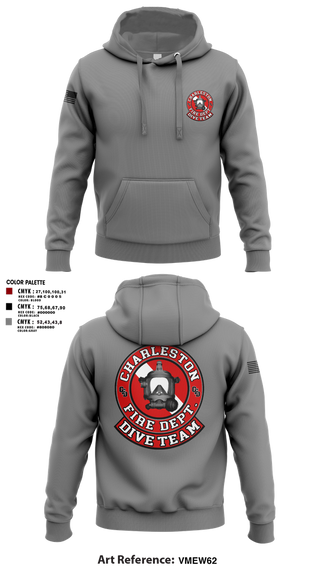 Hoodie, Charleston Fire Dept Dive Team, Fire Department, Teamtime, Team time, sublimation, custom sports apparel, team uniforms, spirit wear, spiritwear, sports uniforms, custom shirts, team store, custom team store, fundraiser sports, apparel fundraiser