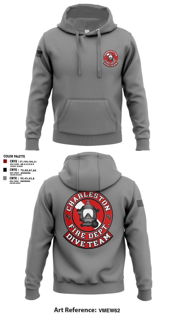 Hoodie, Charleston Fire Dept Dive Team, Fire Department, Teamtime, Team time, sublimation, custom sports apparel, team uniforms, spirit wear, spiritwear, sports uniforms, custom shirts, team store, custom team store, fundraiser sports, apparel fundraiser