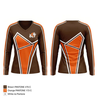 Womens Long Sleeve Vneck Shirt, Heath, , Teamtime, Team time, sublimation, custom sports apparel, team uniforms, spirit wear, spiritwear, sports uniforms, custom shirts, team store, custom team store, fundraiser sports, apparel fundraiser