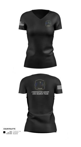 Womens Short Sleeve Vneck Shirt, District 3 Fast, Fire Department, Teamtime, Team time, sublimation, custom sports apparel, team uniforms, spirit wear, spiritwear, sports uniforms, custom shirts, team store, custom team store, fundraiser sports, apparel fundraiser