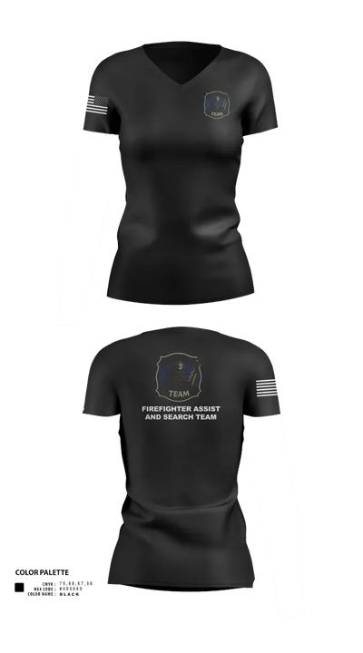 District 3 Fast 34907938 Women's Short Sleeve V-neck Shirt - 1