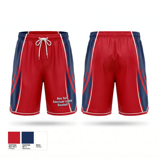 Athletic Shorts With Pockets, New York American Legion Baseball, Baseball, Teamtime, Team time, sublimation, custom sports apparel, team uniforms, spirit wear, spiritwear, sports uniforms, custom shirts, team store, custom team store, fundraiser sports, apparel fundraiser