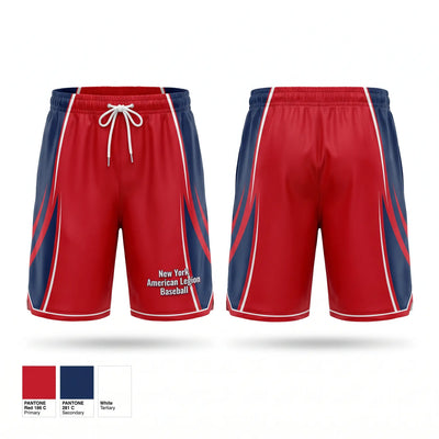 New York American Legion Baseball Athletic Shorts With Pockets - 1