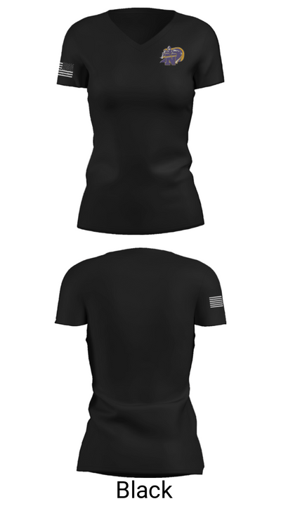 North Henderson High School Basketball 65486041 Women's Short Sleeve V-neck Shirt - 14